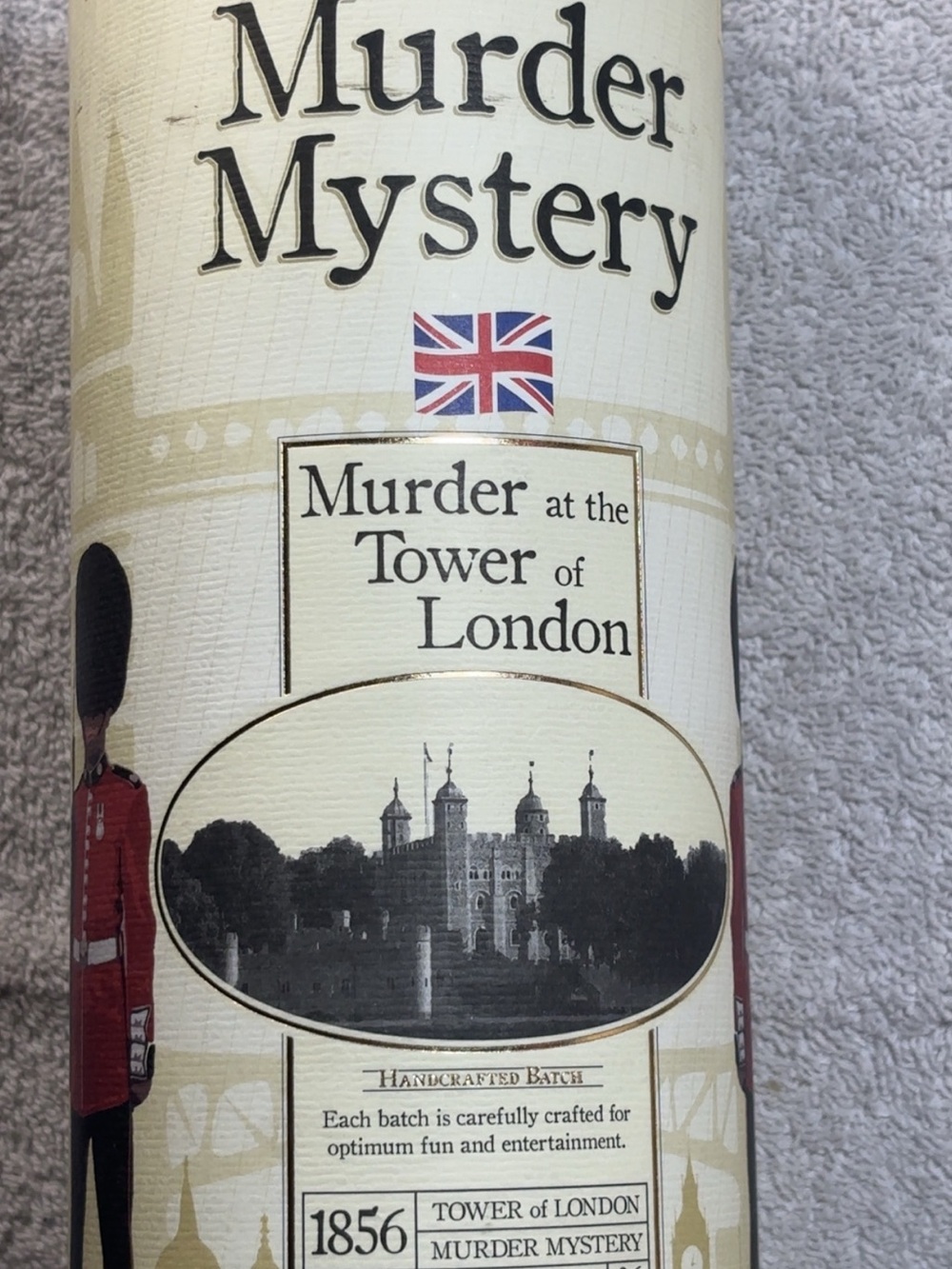 Source Unknown Murder Mystery Tower of London Game Tube - Cream, Black, Red